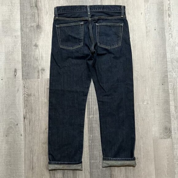 Uniqlo Dark Wash Selvedge Straight Leg Japanese Button Fly Denim Jeans 'Men's 32 - Picture 2 of 4